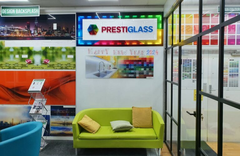 Prestiglass Showroom, Happy New Year 2024, all glass products