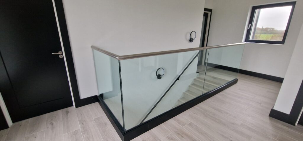 Black Crystal View Frameless Glass Balustrade